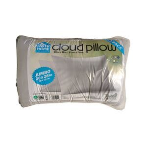 HGTV 2-Pack Fun Extremely Soft & Cozy Cloud Bed Pillow, 20" x 28" - Grey